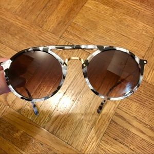 KREWE Gravier Tortoise 18K Sunglasses